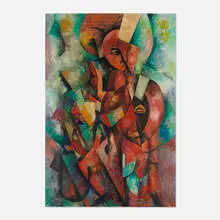 William Sylvester Carter, Lady Standing, 1943, oil on panel