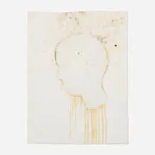 Boy's Head by Enrique Martinez Celaya, 1997, mixed media on paper, sold Jul 2022