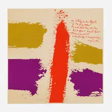 rules are fair by Corita Kent, c. 1970, screenprint on paper, sold Jul 2022