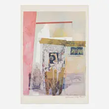 Watermark by Robert Rauschenberg, 1973, photolithograph, silkscreen in colors, sold Jul 2022