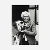 Paz Errázuriz, Photo of older woman holding a photo of her younger self, gelatin silver print