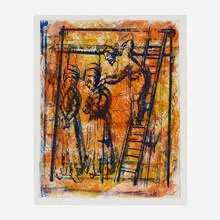 Nancy Spero, Untitled, 1985, hand printed ink on paper