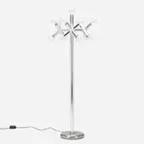 Robert Haussmann, Floor lamp, c. 1965, aluminum, chrome-plated steel, plastic