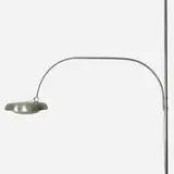 Pirro Cuniberti, Floor lamp, c. 1970, aluminum, plastic, stainless steel, nickel-plated steel
