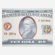 Robert Dowd, Ten Dollars, c. 1965, acrylic on canvas