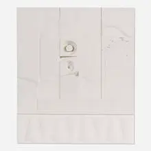 White Relief #6(LE)78 by Abe Ajay, 1978, gypsum, fiberglass, polymer, sold Apr 2022