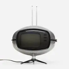 Panasonic, Orbitel television, model TR-005, c. 1970, plastic, chrome-plated metal