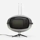 Panasonic, Orbitel television, model TR-005, c. 1970, plastic, chrome-plated metal