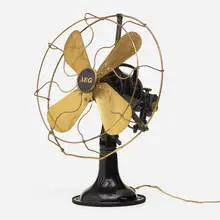 Peter Behrens, Fan, c. 1908, brass, enameled metal