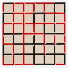 Alan Green, Solid State (Red Black), 1967, acrylic on canvas