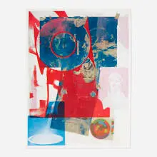 Quarry Local One by Robert Rauschenberg, 1968, offset lithograph in colors, sold Apr 2022