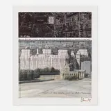 Christo, Wrapped Reichstag, Project for Berlin, 1984, offset lithograph in colors