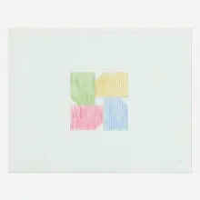 Neil Williams, Untitled, c. 1965, colored pencil and graphite on graph paper