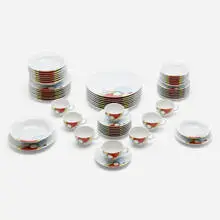 Imperial Hotel dinnerware by Frank Lloyd Wright, transfer-printed porcelain, sold Apr 2022