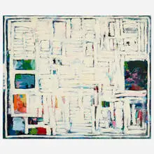 Untitled by Solomon Ethe, 1963, oil on canvas, sold Apr 2022