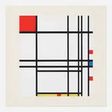 Piet Mondrian, Composition (from A Portfolio of 10 Paintings), 1967, screenprint in colors