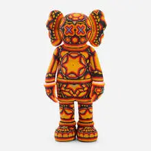 Chroma (Rick Wolfryd) X Saul, After KAWS Companion (Red), beads, painted cast vinyl
