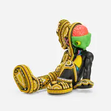 Chroma (Rick Wolfryd) X Saul, After KAWS Resting Place (Black), beads, painted cast vinyl