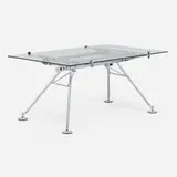 Norman Foster, Drafting table for the Renault Distribution Centre, Swindon, England, 1984, powder coated steel, glass, rubber, plastic
