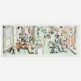 Museum by Red Grooms, 1978, lithograph in colors, sold Apr 2022