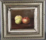 Three Apples by American School, Oil on canvas, sold Nov 2024