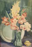 American School, Bouquet of Summer Flowers, Watercolor on paper