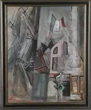 Paul Hollister, Below Canal Street, Oil on matboard