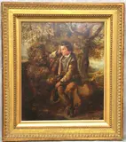Northern Continental School, The Boy in Deep Thought, Oil on board