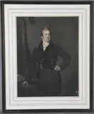 Sir Thomas Lawrence, Sir Robert Peel 2nd Baronet 1788-1850; British Prime Minister 1834-35, Mid-19th century mezzotint on paper work likely by English artist Samuel Cousins (1801-1887)