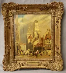 James Holland, Antwerp, (for restoration), Oil on board