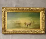 Caravan Of Bedouins by English School, Oil on board, sold Nov 2024