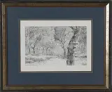 German School, Bäume (Trees), Pencil signed, numbered and titled at base