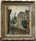 Yves André Moleux, L'église Blanche, Oil on board