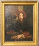 Untitled by Imitator Of Parmigianino, Portrait of Galeazzo Sanvitale, 19th century oil on board artwork, sold Nov 2024