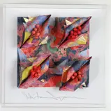 Akiko Sugiyama, Four Blooms (Red Pods), circa 1992, Pencil signed at base