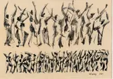 Albert Alcalay, Showers, 1951, Mixed media on paper