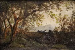 American School, Afternoon Carriage Service, Oil on canvas