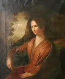 Young Reader, (for restoration) by American School, Oil on canvas, sold Dec 2024
