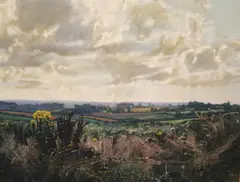 Field of Summer Flowers by American School, 1978, Oil on canvas, sold Dec 2024