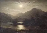 American School, The Lake by Moonlight, Oil on canvas