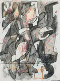 Benita Berman, Untitled Abstract, 1986, Mixed media on paper (watercolor and graphite)