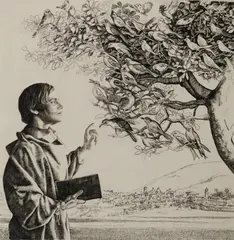 Frank Wright, Saint Francis, Pencil signed, titled and numbered at base