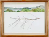 Mary Aro, Little Moose Island, Pencil titled, dated, and signed at base