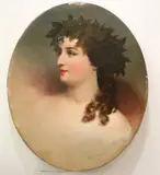 Samuel Waugh, Untitled, Young Woman Wearing a Crown of Ivy, 1864, (for restoration) Oil on canvas