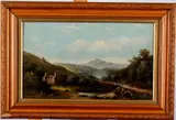 Arthur Gilbert, Untitled, Ruins by Lake Ullswater, oil on canvas