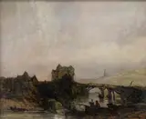 The Old Bridge by Continental School, Oil on panel, sold Dec 2024