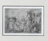 Rembrandt van Rijn, Christ Seated Disputing with the Doctors, circa 1654, Etching possibly with touches of drypoint