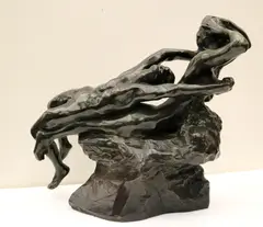 Auguste Rodin, Untitled, Fugit Amor, 20th century patinated reproduction bronze stamped twice "A