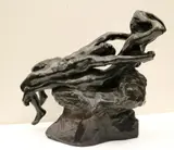 Auguste Rodin, Untitled, Fugit Amor, 20th century patinated reproduction bronze stamped twice "A