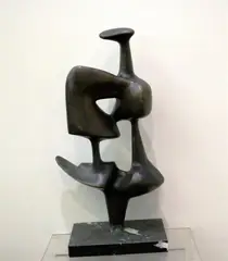 Alfredo Halegua, Icon, circa 1965, Patinated bronze statue signed at base "AH." Presented on a granite base